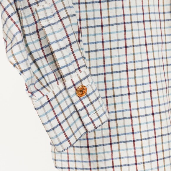 Chanel Boutique Vintage White Plaid Buttoned Flannel - Picture 5 of 8